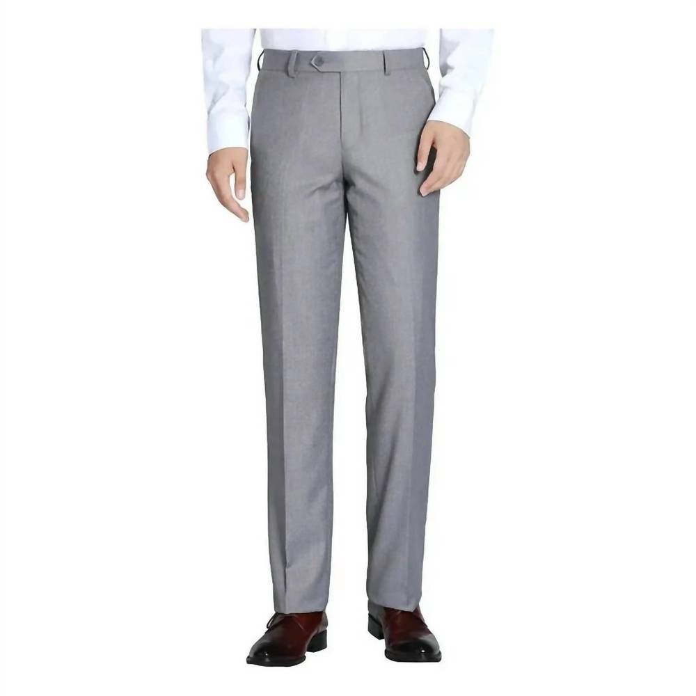 NEW RENOIR classic slim fit pant in light grey